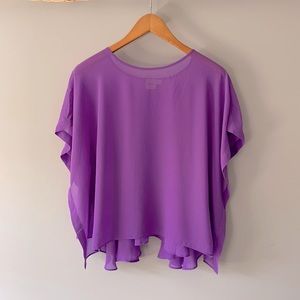 Beautiful ASOS sheer purple kaftan style top sz 4